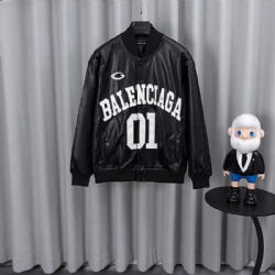 Balenciaga runway-style leather jacket