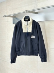 Louis Vuitton Crocheted Lace Collar Floral Embroidered Zipper Jacket